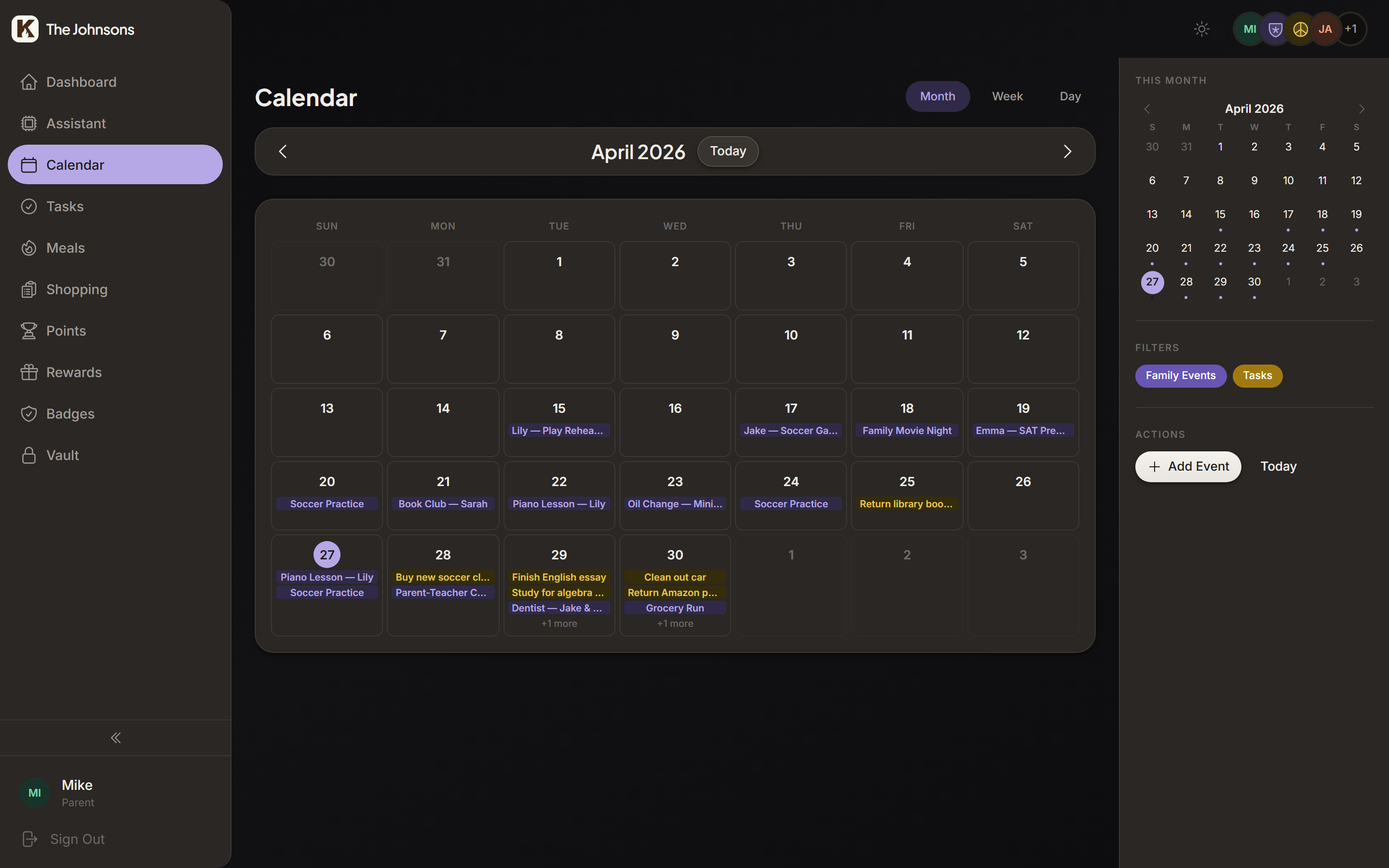 Kinhold calendar